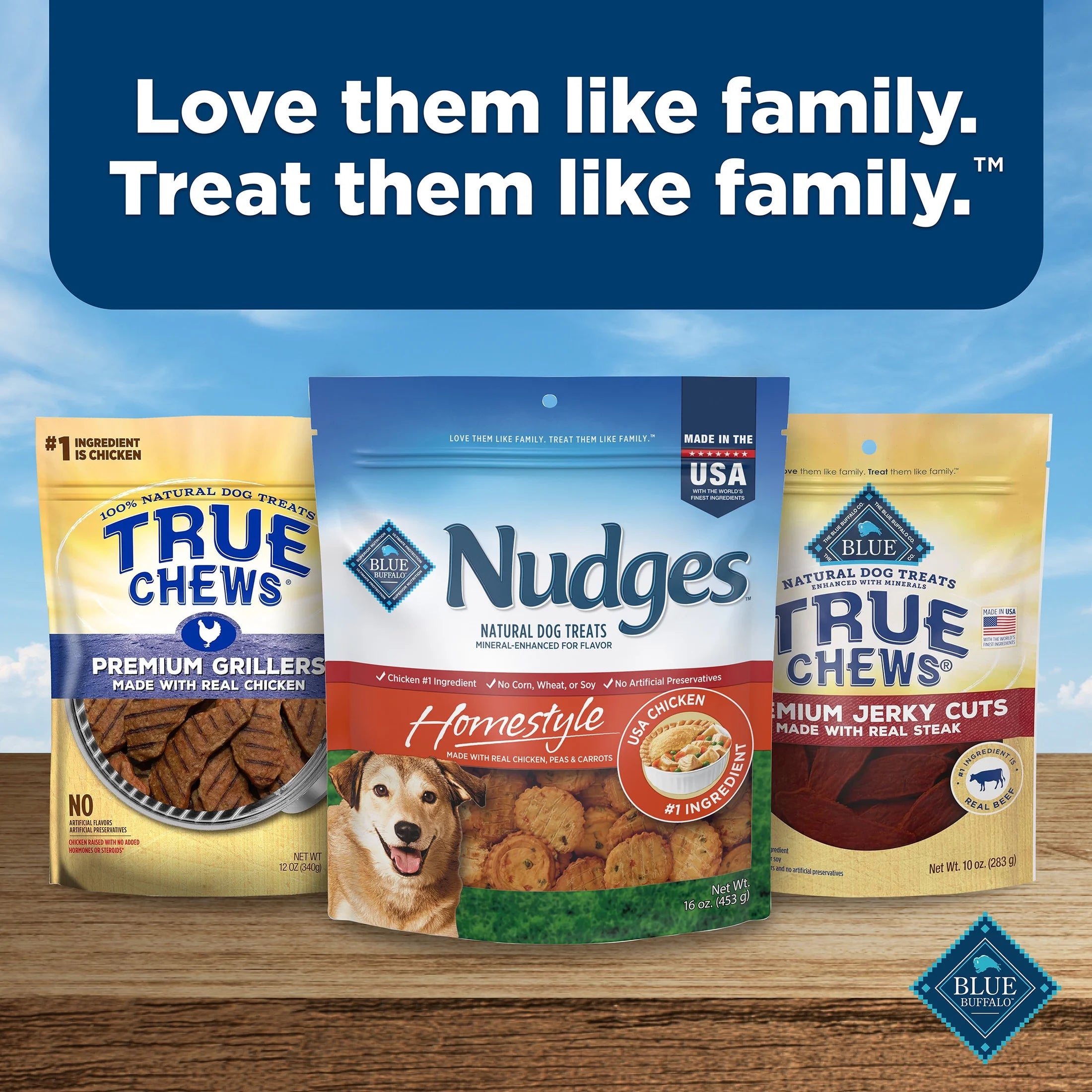 Nudges Homestyle Natural Dog Treats Made with Real Chicken, 16-Oz. Bag